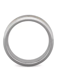 Chain Inlay 8mm Beveled Band in Tungsten