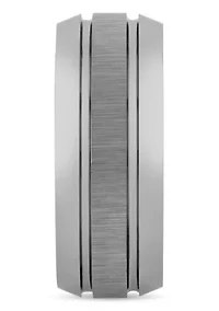 Brushed Center 9mm Beveled Band in Tungsten