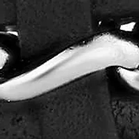 Stainless Steel with Black and Brown Faux Leather Bracelet with Slide Lock Clasp