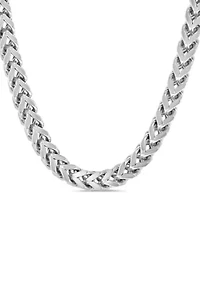 Curb Link Chain Bracelet and Necklace Set in Two-Tone Stainless Steel