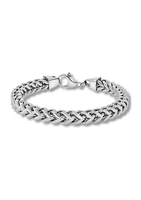 Curb Link Chain Bracelet and Necklace Set in Two-Tone Stainless Steel