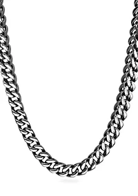Franco Link Chain Bracelet and Necklace Set in Stainless Steel
