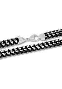 Franco Link Chain Bracelet and Necklace Set in Stainless Steel