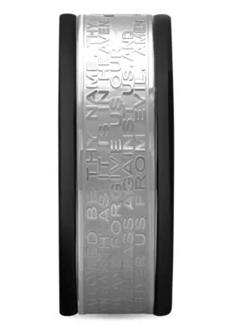 The Lord's Prayer 9mm Band in Two-tone Stainless Steel