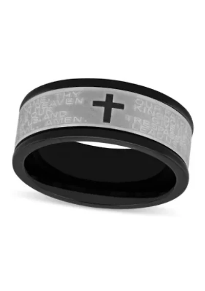 The Lord's Prayer 9mm Band in Two-tone Stainless Steel