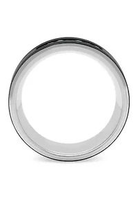 0.15 c.t.t.w. Blue Diamond 9mm Band in Two-tone Stainless Steel