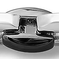 Simple Link Bracelet in Two-Tone Stainless Steel