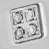 1/10 ct. t.w. Diamond Accent Step Edge Rectangle Cufflinks in Two Tone Stainless Steel