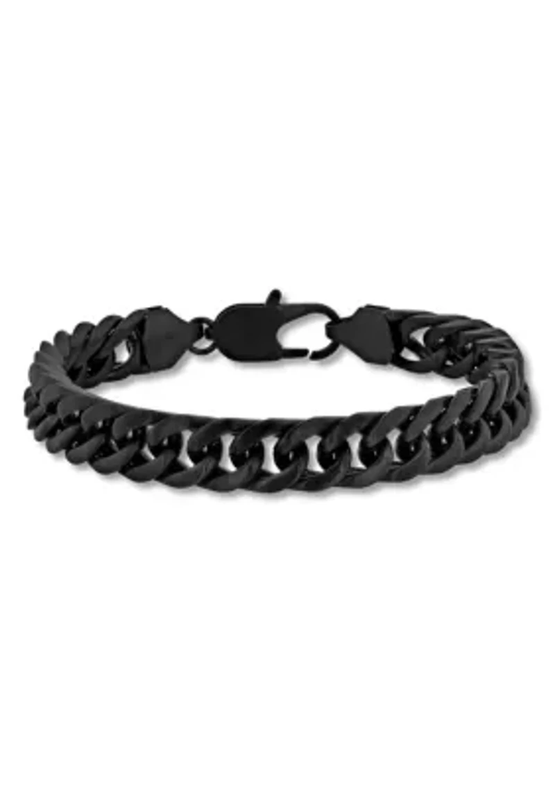 Men's Stainless Steel Matte Black Finish 8.75" Curb Link Bracelet