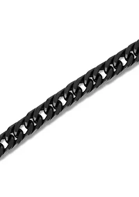 Men's Stainless Steel Matte Black Finish 8.75" Curb Link Bracelet