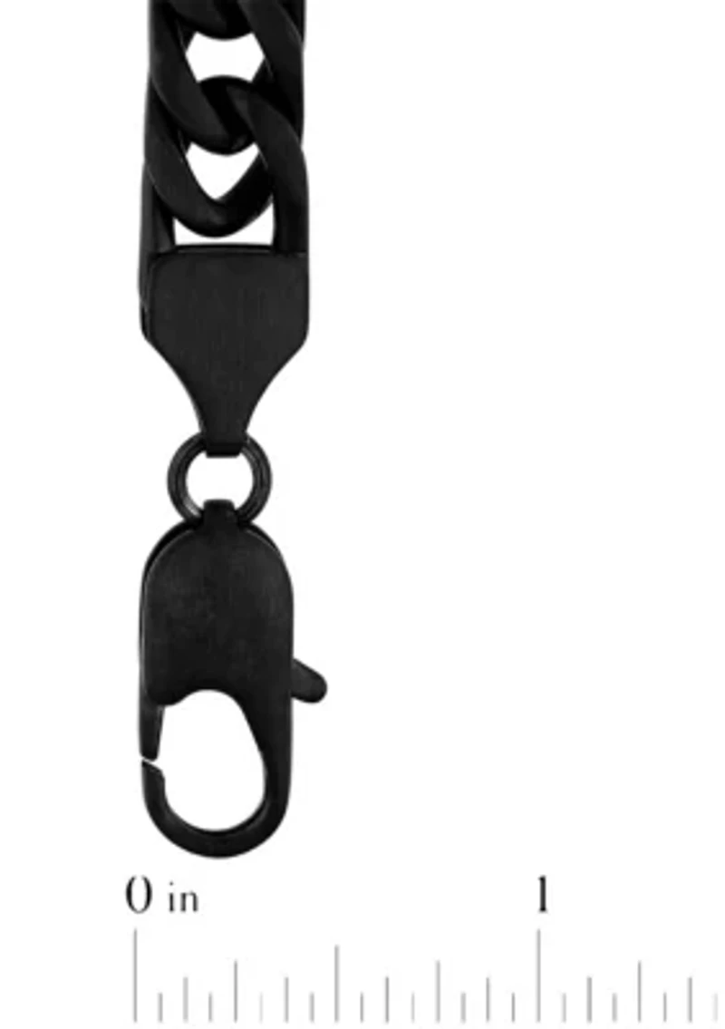 Men's Stainless Steel Matte Black Finish 8.75" Curb Link Bracelet