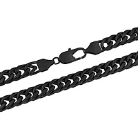 Stainless Steel Black Finish Curb Link Matte Chain