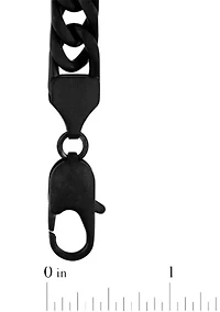 Stainless Steel Black Finish Curb Link Matte Chain