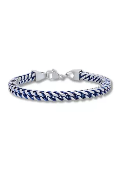 Franco Link Bracelet in Two-Tone Stainless Steel
