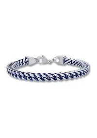 Franco Link Bracelet in Two-Tone Stainless Steel