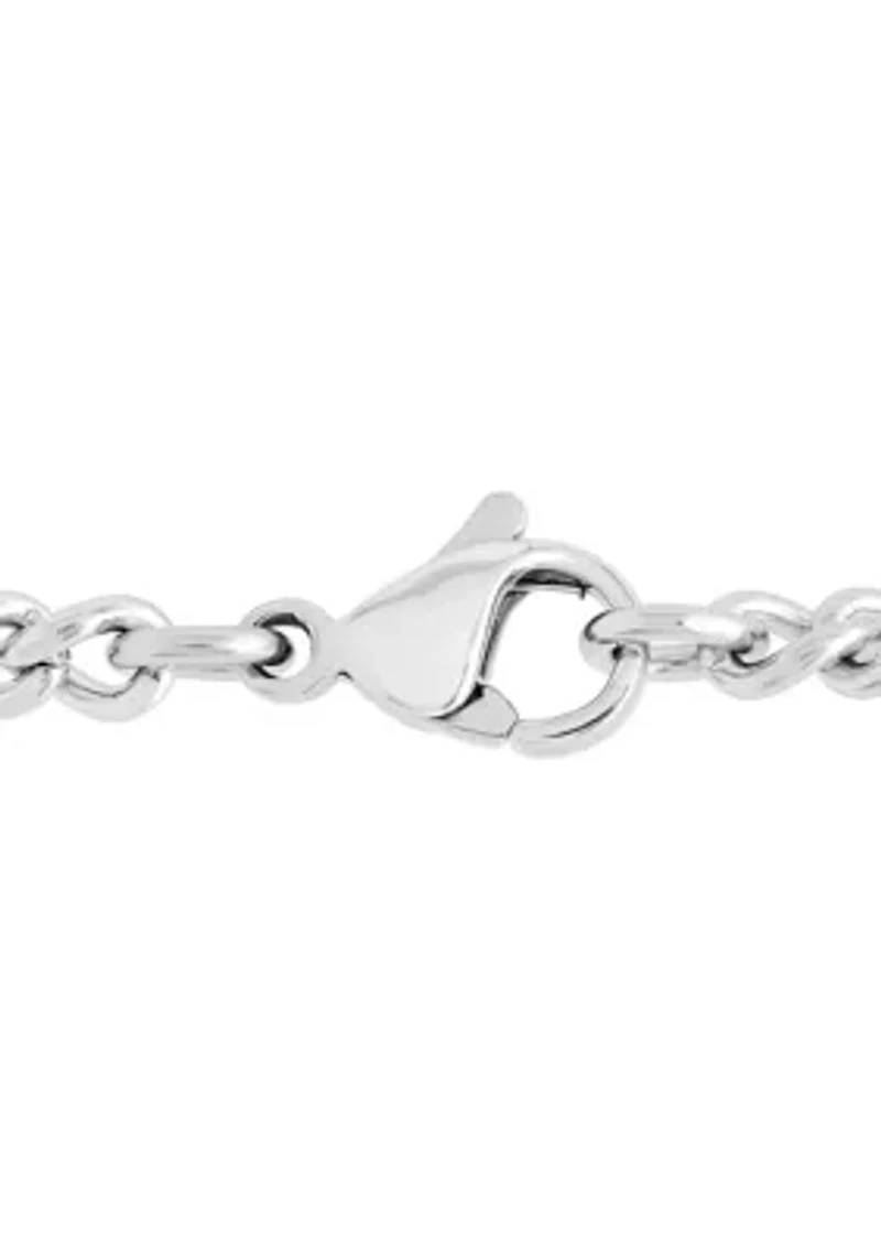 1/6 ct. t.w. Diamond Stacked Cross Pendant in Two-Tone Stainless Steel