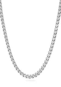 Franco Link Chain Bracelet and Necklace Set in Stainless Steel