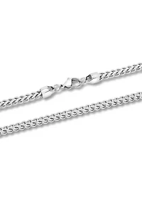 Franco Link Chain Bracelet and Necklace Set in Stainless Steel