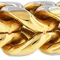 Franco Link Chain Bracelet and Necklace Set in Gold-Tone Stainless Steel