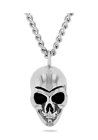 Dark Skull Pendant Necklace in Stainless Steel