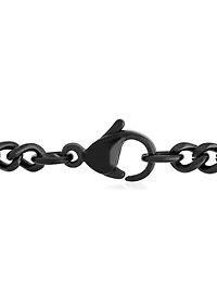 1/6 ct. t.w. Black Diamond Cross Pendant in Black Stainless Steel