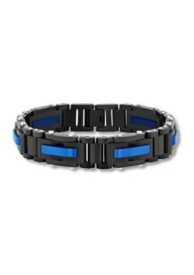 Riveted Link Bracelet in Two-Tone Stainless Steel