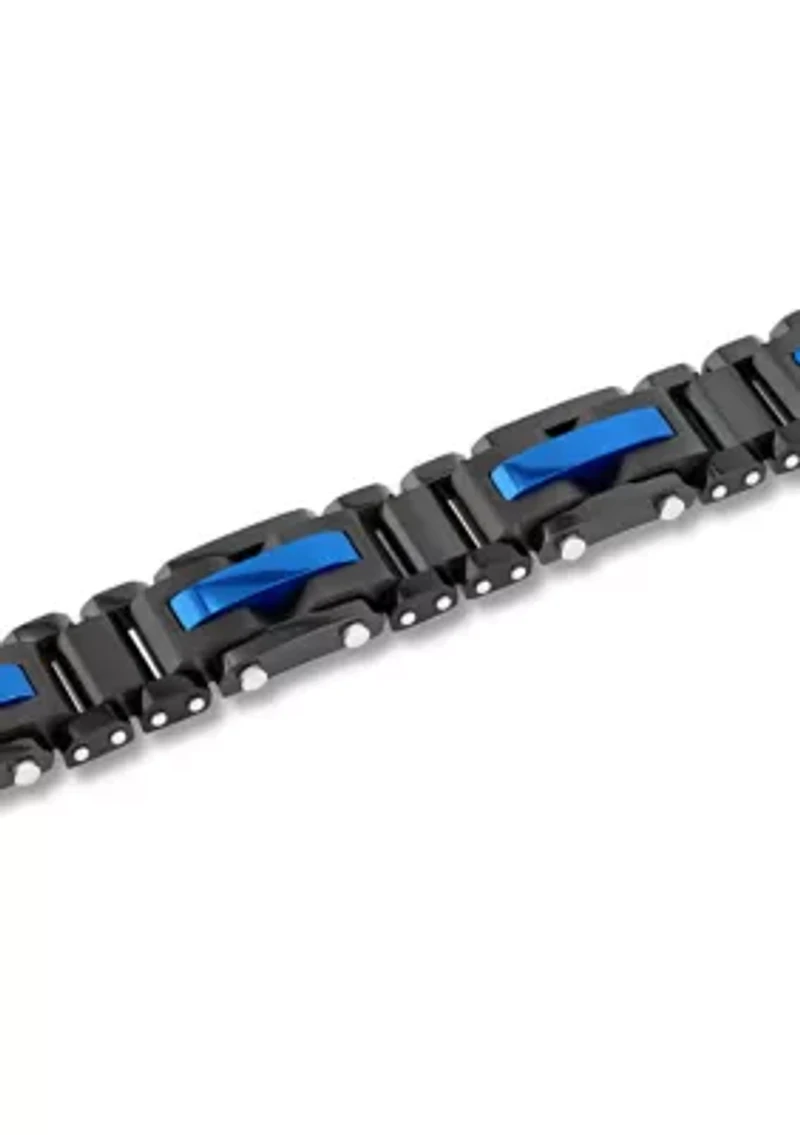 Riveted Link Bracelet in Two-Tone Stainless Steel