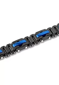 Riveted Link Bracelet in Two-Tone Stainless Steel