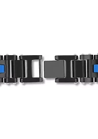 Riveted Link Bracelet in Two-Tone Stainless Steel