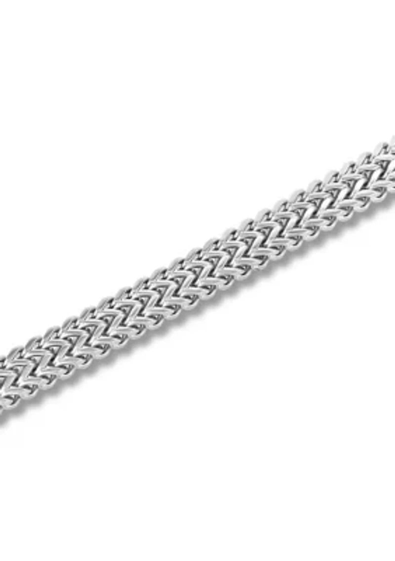 Double Lion's Head Franco Chain Bracelet in Stainless Steel