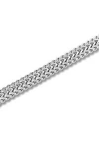 Double Lion's Head Franco Chain Bracelet in Stainless Steel