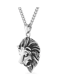Lion's Head Pendant in Stainless Steel