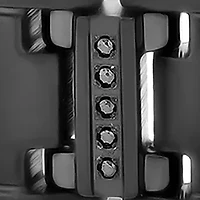 1/2 ct. t.w. Black Diamond Link Bracelet in Black Stainless Steel