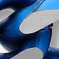 Beveled Curb Link Bracelet in Two-Tone Stainless Steel