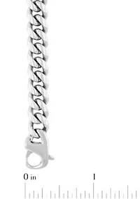 Men's Stainless Steel Reversible Curb Chain