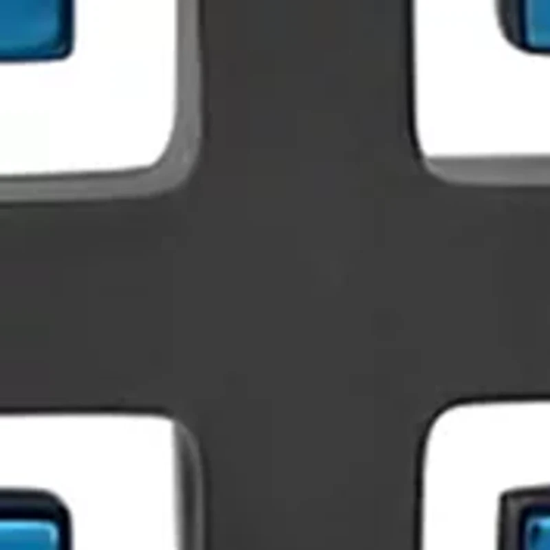 Contemporary Cross Pendant Necklace in Two-Tone Stainless Steel