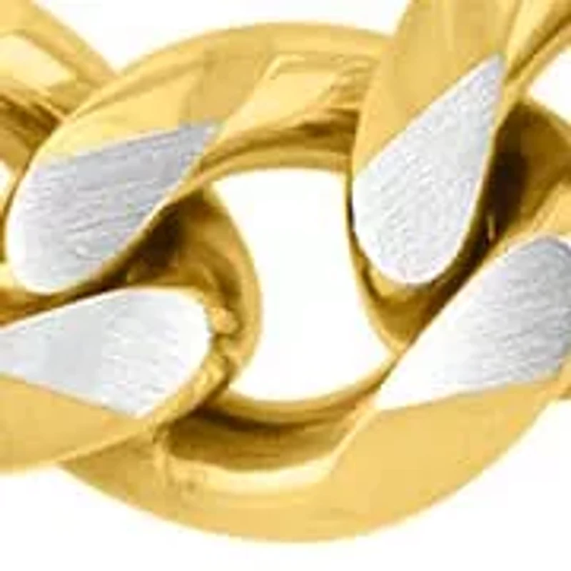 Stainless Steel 20" Curb Link Chain with Yellow Finish