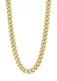 Stainless Steel 20" Curb Link Chain with Yellow Finish