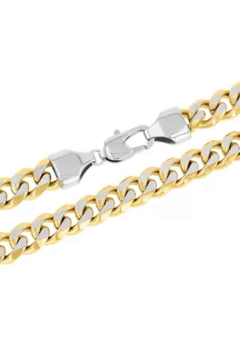Stainless Steel 20" Curb Link Chain with Yellow Finish