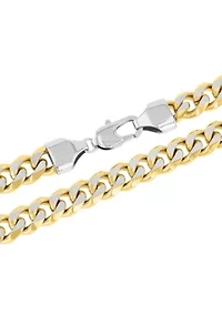 Stainless Steel 20" Curb Link Chain with Yellow Finish