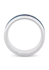 Stripe 8mm Band in Two-tone Stainless Steel