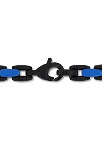 Stainless Steel Blue and Black Finish Chain