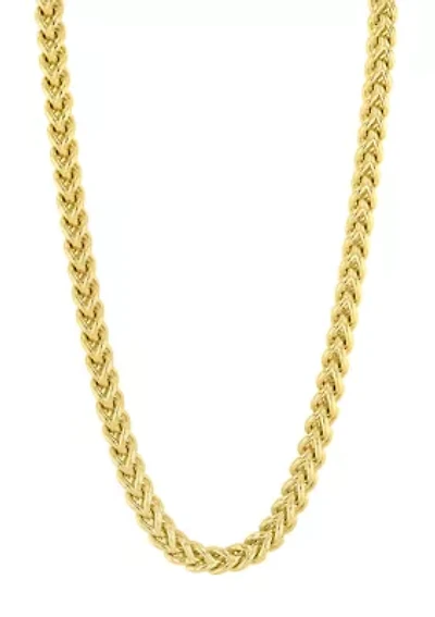 Stainless Steel 5MM Franco Link Chain with Yellow Finish