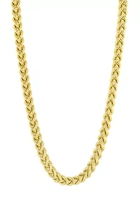 Stainless Steel 5MM Franco Link Chain with Yellow Finish