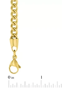 Stainless Steel 5MM Franco Link Chain with Yellow Finish