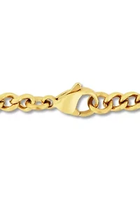 1/4CTW Diamond Men's Stainless Steel Yellow and White Two-tone Finish Praying Hands Medallion Pendant