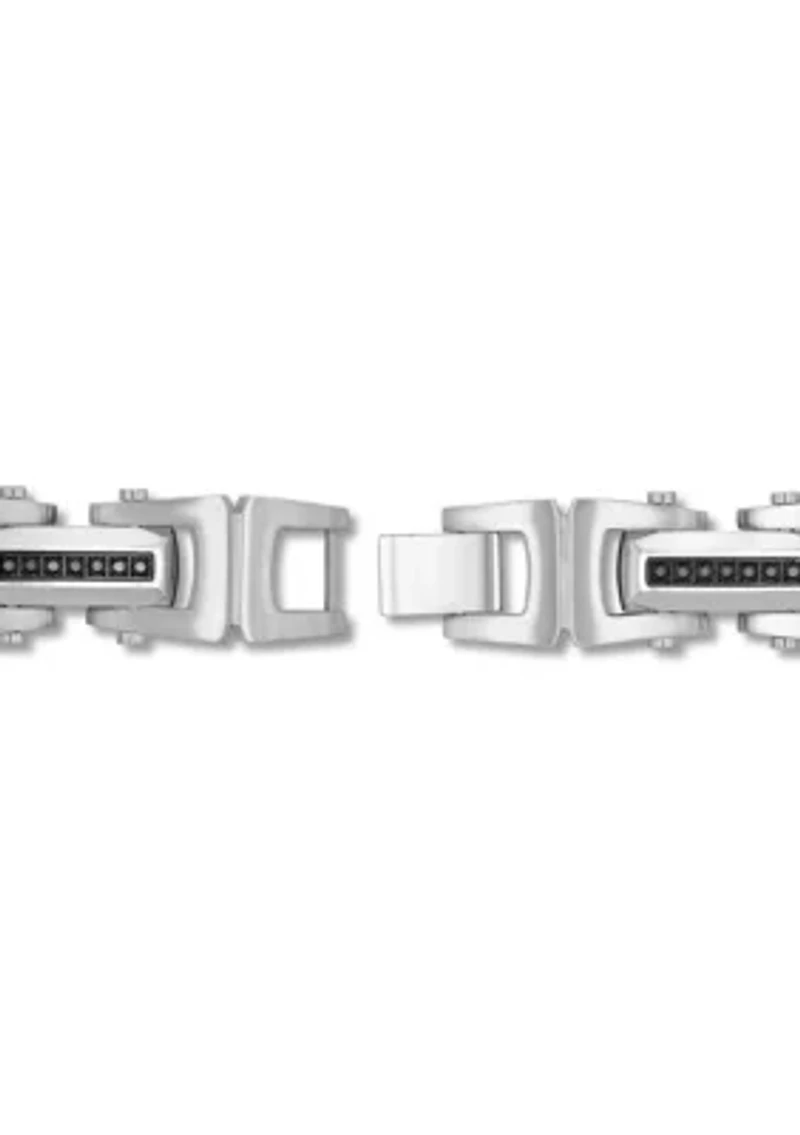 1/2CTW Black Diamond Stainless Steel wih Black Finish Bracelet