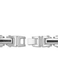 1/2CTW Black Diamond Stainless Steel wih Black Finish Bracelet