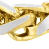 Men's Stainless Steel Wheat Chain with Yellow Finish