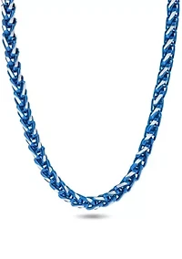 Men's Stainless Steel With Blue IP Franco Link Chain